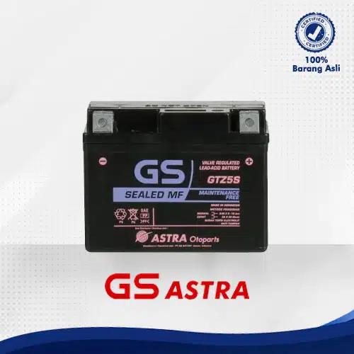 Aki Motor GS ASTRA MF Maintenance Free Kering GSMF-GTZ-5S GTZ5S Beat Vario Scoopy Mio Spacy Revo dll