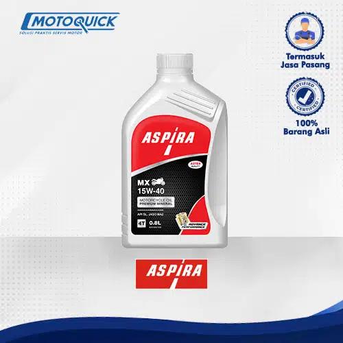 Voucher Motoquick Oli Motor Oli Motor Bebek Cub Non Matic 15W-40 (AX5) Aspira Oil 0,8L untuk Motor Non Matic