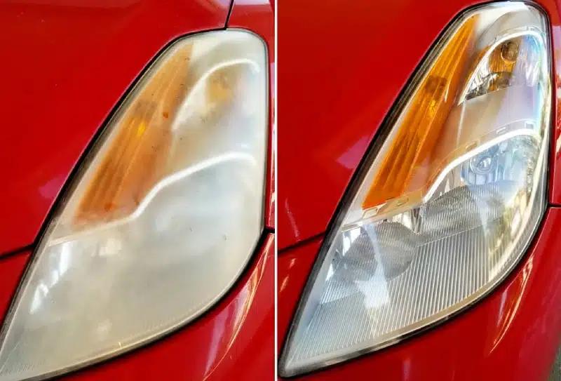 Lampu mobil kuning yang wajid dibersihkan