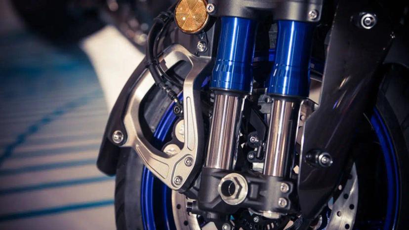 shock breaker motor biru metalik