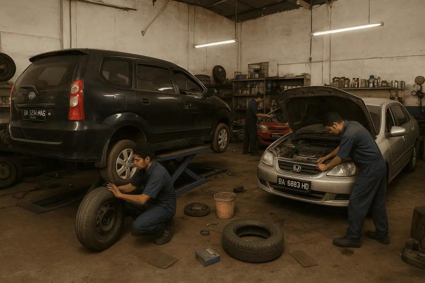 bengkel mobil padang