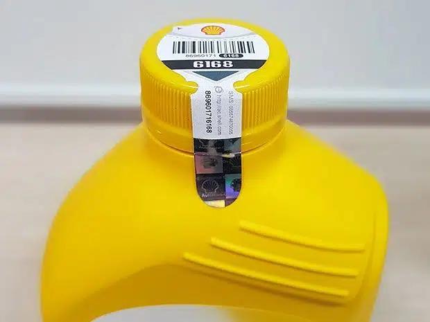 cek keaslian oli shell 