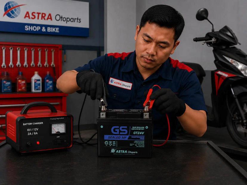Cara Cas (Charge) Aki Motor yang Benar: Panduan Lengkap