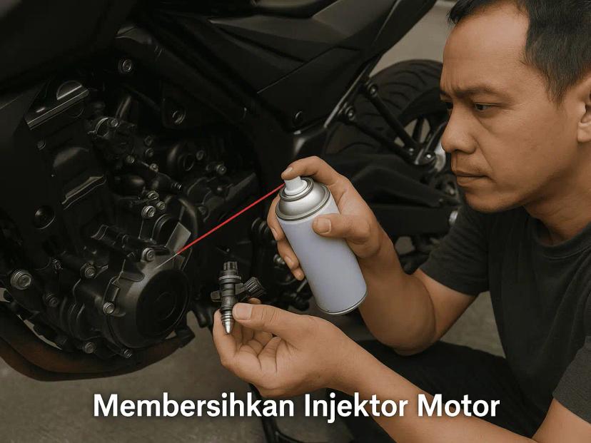 cara membersihkan injektor motor