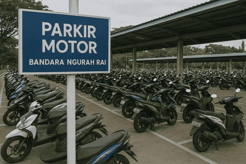 parkir motor bandara ngurah rai​