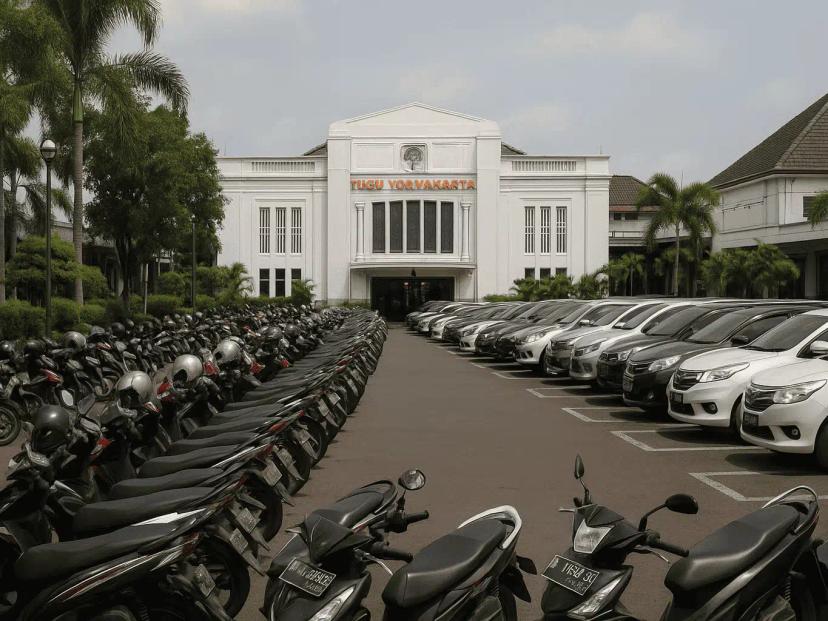 parkir motor stasiun tugu