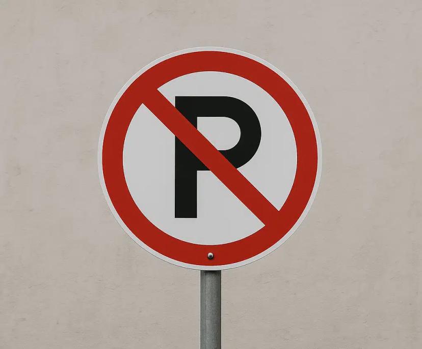 rambu dilarang parkir