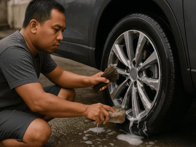 cara membersihkan velg mobil aluminium