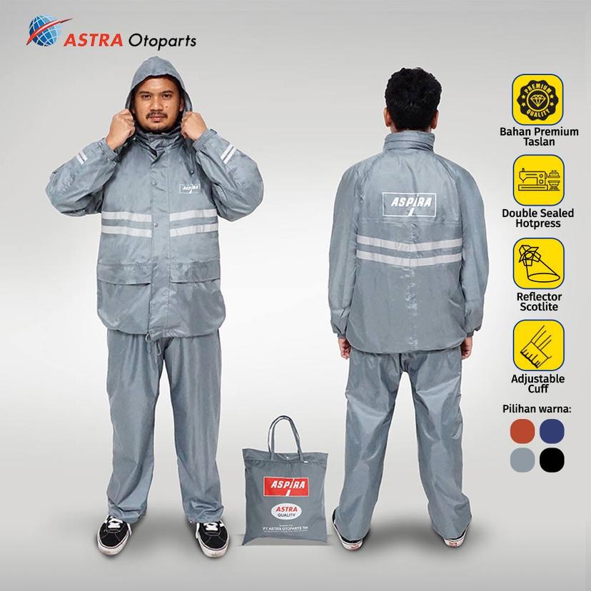 JAS HUJAN BAHAN TASLAN GRAY - XXL