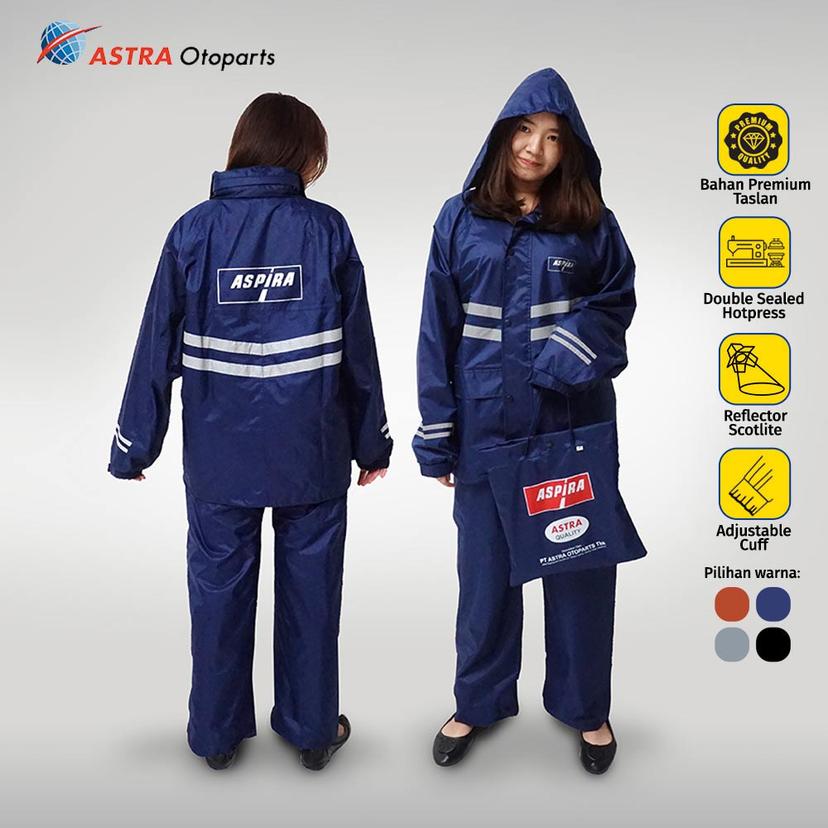 JAS HUJAN BAHAN TASLAN NAVY - XL
